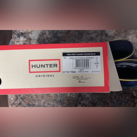 Hunter classic color block rain boots - toddler size 5/6
